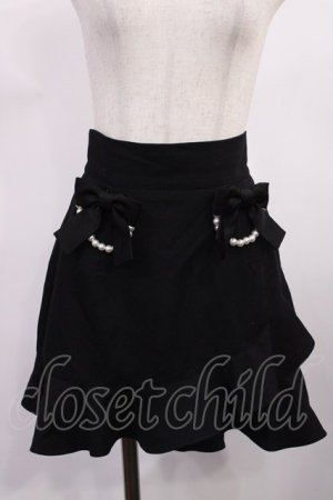 画像: Ank Rouge / リボンマーメイドスカパン M ブラック H-25-10-13-018-CA-SK-NS-ZH