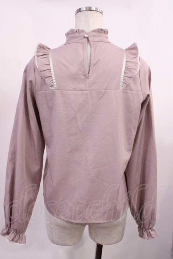 画像2: Honey Cinnamon / ピンタックフリルトップス Free ピンク H-25-10-13-032-LO-TO-NS-ZH (2)