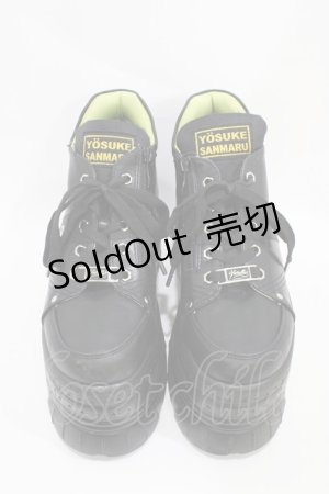 画像: YOSUKE / 厚底スニーカー 24.5cm ブラック H-25-10-14-1001-PU-SH-KB-ZH