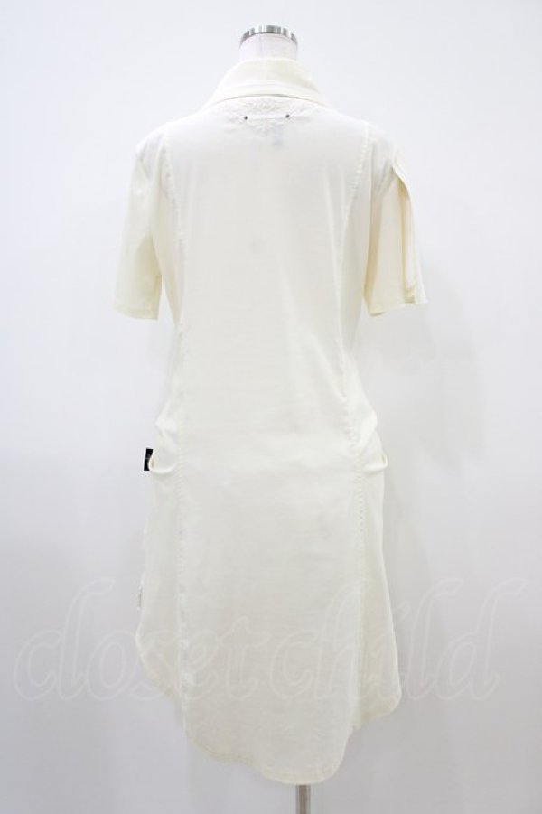 画像2: Ozz Croce / プリーツアシメデザインチュニックシャツワンピース  オフ H-25-10-14-1030-OO-OP-KB-ZT121 (2)