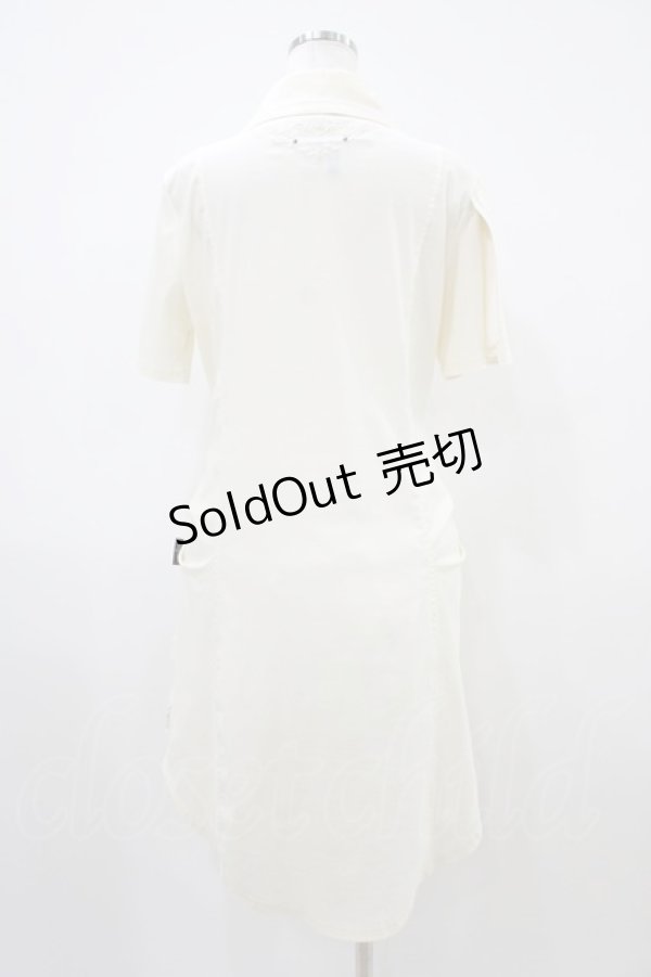 画像2: 【SALE】Ozz Croce / プリーツアシメデザインチュニックシャツワンピース  オフ H-25-10-14-1030-OO-OP-KB-ZT121 (2)