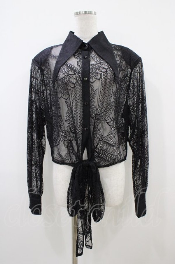 画像1: PUNK RAVE / MOON FAERIE TOP XS-S ブラック H-25-10-14-1034-PU-TO-KB-ZH (1)