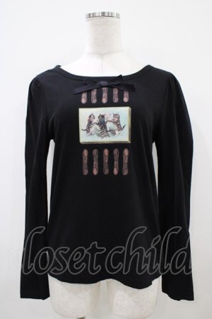 画像: Jane Marple / ラングドシャショコラのロングスリーブTシャツ  黒 H-25-10-14-1035-JM-TO-KB-ZH