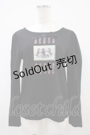 画像: Jane Marple / ラングドシャショコラのロングスリーブTシャツ  黒 H-25-10-14-1035-JM-TO-KB-ZH