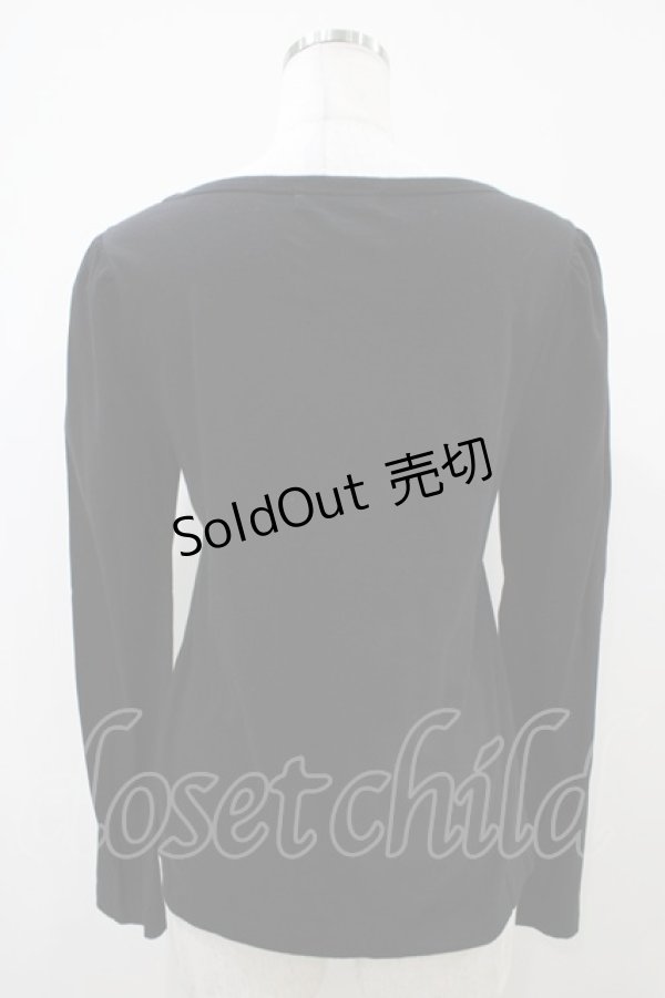 画像2: Jane Marple / ラングドシャショコラのロングスリーブTシャツ  黒 H-25-10-14-1035-JM-TO-KB-ZH (2)