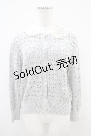 画像: Jane Marple / エンブロイダリーカラーカーディガン  グレー H-25-10-14-1041-JM-TO-KB-ZH