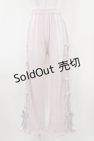 画像: Candy Stripper / RIBBON RIBBON JERSEY PANTS  ライトピンク H-25-10-14-1006-PU-PA-KB-ZH