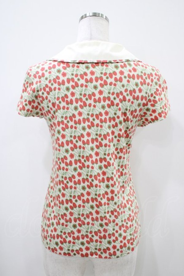 画像2: Jane Marple / ストロベリーフィールズのポロシャツ  アイボリー H-25-10-14-1045-JM-TO-KB-ZH (2)