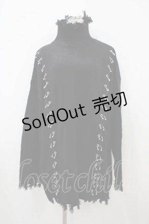 画像: KILL STAR / Daith Knit Sweater M ブラック H-25-10-14-1057-SL-TO-KB-ZH