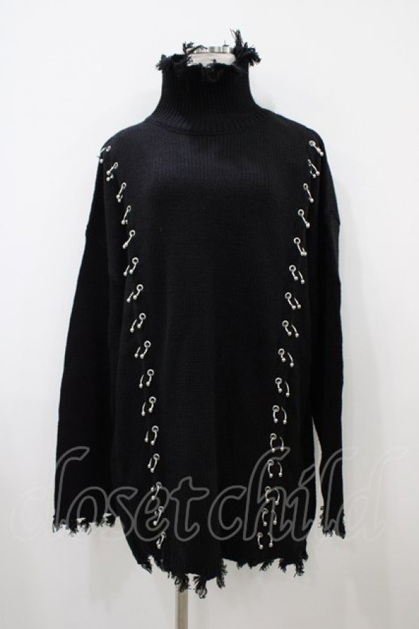 画像1: KILL STAR / Daith Knit Sweater M ブラック H-25-10-14-1057-SL-TO-KB-ZH (1)
