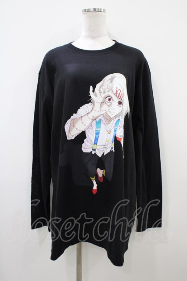 画像1: QOOZA / 東京喰種×QOOZA鈴屋什造 L/S TEE  ブラック H-25-10-14-1058-0-TO-KB-ZH (1)