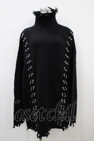 画像: KILL STAR / Daith Knit Sweater M ブラック H-25-10-14-1059-SL-TO-KB-ZH