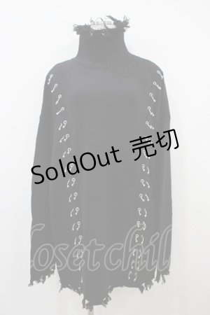 画像: KILL STAR / Daith Knit Sweater M ブラック H-25-10-14-1059-SL-TO-KB-ZH