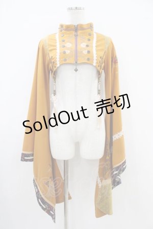 画像: Ozz oneste / 紅葉刺繍着物袖ショートジャケット  マスタード H-25-10-14-1009-OO-JA-KB-ZH