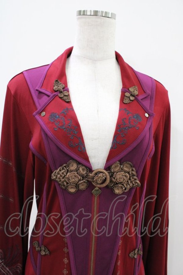 画像4: Ozz oneste / 彼岸刀ZIP着物羽織  赤 H-25-10-14-1010-OO-JA-KB-ZH (4)