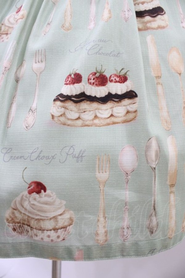 画像5: Leur Getter / Cream Choux Puff袖付きワンピース M ミント H-25-10-14-1014-LU-OP-KB-ZH (5)