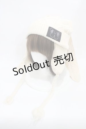 画像: Candy Stripper / CABLE BUNNY EAR ビーニー  アイボリー H-25-10-14-1003-PU-AC-KB-ZH