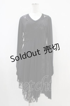 画像: Rozen Kavalier / 異素材切替刺繍ワンピース  黒 H-25-10-14-1025-OO-OP-KB-ZH