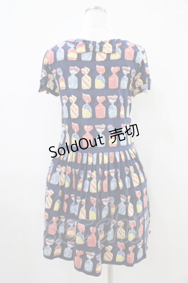 画像2: Jane Marple / Fruit Candyミニワンピース  ネイビー H-25-10-14-1028-JM-OP-KB-ZH (2)