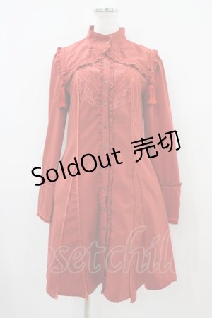 画像: Ozz oneste / 付け襟付シャツワンピース  オレンジ H-25-10-14-1029-OO-OP-KB-ZH