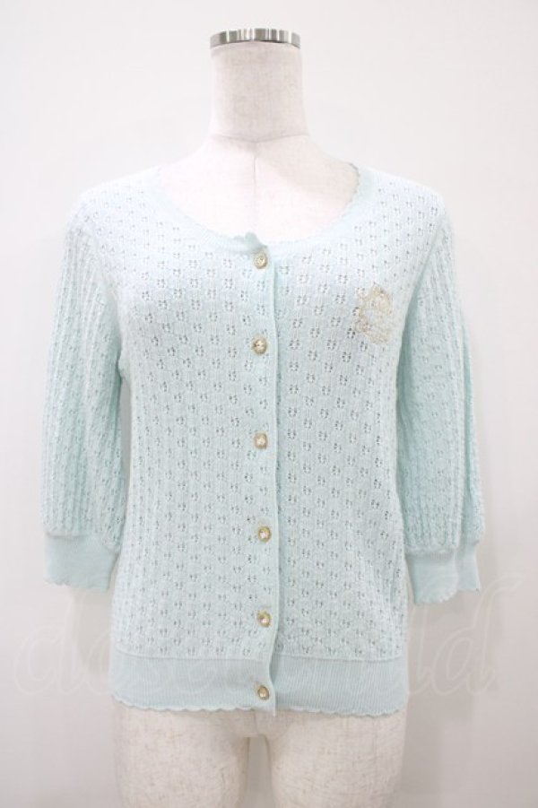 画像1: BABY,THE STARS SHINE BRIGHT / Sucre透かし編みカーディガン Free ミント H-25-10-15-056-BA-TO-NS-ZH (1)