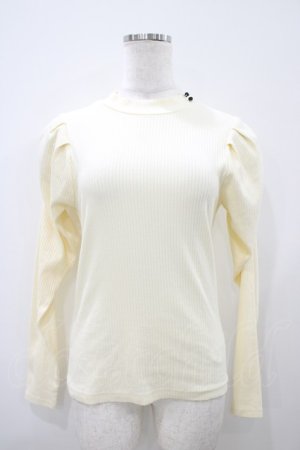 画像: F&A / プチハイネックパワショルテレコトップス Free アイボリー H-25-10-15-059-LO-TO-NS-ZH