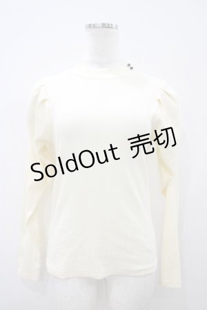 画像: F&A / プチハイネックパワショルテレコトップス Free アイボリー H-25-10-15-059-LO-TO-NS-ZH