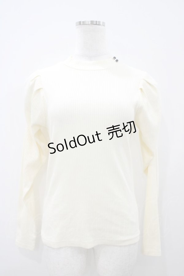 画像1: F&A / プチハイネックパワショルテレコトップス Free アイボリー H-25-10-15-059-LO-TO-NS-ZH (1)