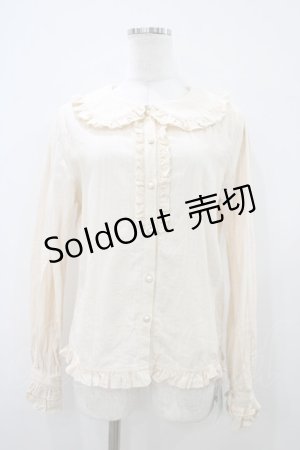 画像: Snowdrop to Saint Maria（海外ロリータブランド） / フリルブラウス L 生成り H-25-10-15-060-0-BL-NS-ZH