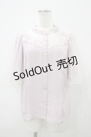 画像: axes femme kawaii / ビジューリボンブローチ付ブラウス M ピンク H-25-10-15-061-AX-BL-NS-ZH