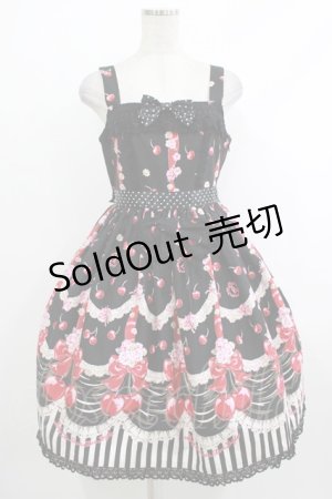 画像: BABY,THE STARS SHINE BRIGHT / Cherish my juicy cherry柄キャンディージャンパースカート Free ブラック H-25-10-15-1001-BA-OP-NS-ZH