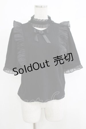画像: Amavel / ローズリボントップス Free ブラック H-25-10-15-1026-CA-TO-NS-ZH