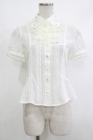 画像: Angelic Pretty / 半袖宝石ブラウス(カットボイル) Free シロ H-25-10-15-1032-AP-BL-NS-ZH