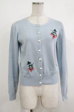 画像: Fi.n.t / いちご刺繍カーディガン Free サックス H-25-10-15-1034-CA-TO-NS-ZH