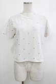 画像1: evelyn / ハート刺繍Tシャツ  オフ H-25-10-15-1036-LO-TS-NS-ZH (1)
