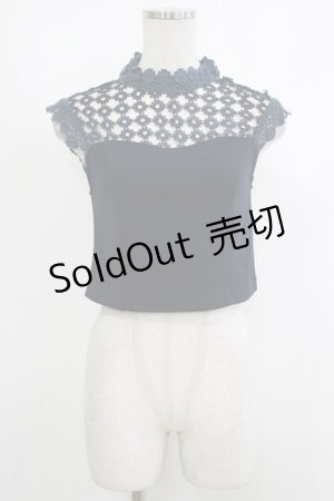 画像: Swankiss / レース切替トップス Free ネイビー H-25-10-15-1039-CA-TO-NS-ZH