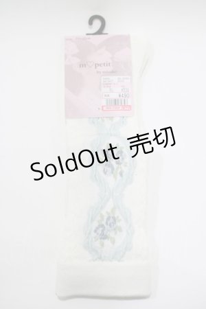 画像: m petit by misako / ECAMOVKバラレースソックス  オフ H-25-10-15-1047-LO-ZA-NS-ZH
