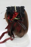 画像2: ALICE and the PIRATES / Sweet Devilヘッドドレス  ブラック/ボルドー H-25-10-15-1057-PA-AC-NS-ZH (2)