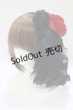 画像: ALICE and the PIRATES / ロザリィ丸型ヘッドドレス  ブラック H-25-10-15-1058-PA-AC-NS-ZH