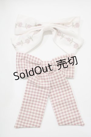 画像: Maison de FLEUR / リボンバレッタ  ピンク H-25-10-15-1065-LO-AC-NS-ZH