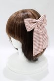 画像2: Maison de FLEUR / リボンバレッタ  ピンク H-25-10-15-1065-LO-AC-NS-ZH (2)