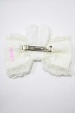 画像3: Angelic Pretty / リリカルバニーリボンバレッタ  オフ H-25-10-15-1067-AP-AC-NS-ZH (3)