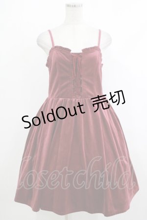 画像: Ank Rouge / ベロアキャミワンピース M ボルドー H-25-10-15-1008-CA-OP-NS-ZH