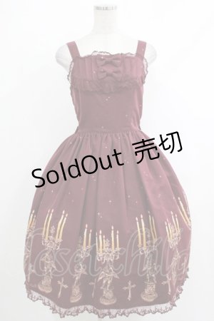 画像: Innocent World / 天使の燭台聖歌隊リボンジャンパースカート M100cm丈 ボルドー H-25-10-15-1009-IW-OP-NS-ZH