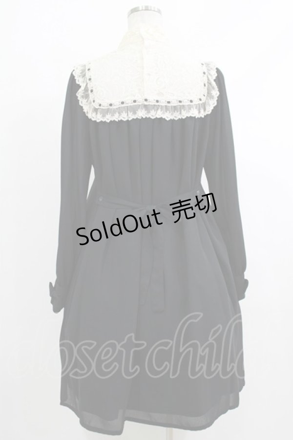 画像3: Innocent World / レース地ヨーク切替ワンピース M ブラック H-25-10-15-1012-IW-OP-NS-ZH (3)