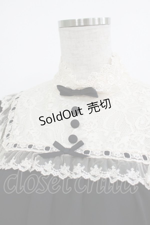 画像4: Innocent World / レース地ヨーク切替ワンピース M ブラック H-25-10-15-1012-IW-OP-NS-ZH (4)