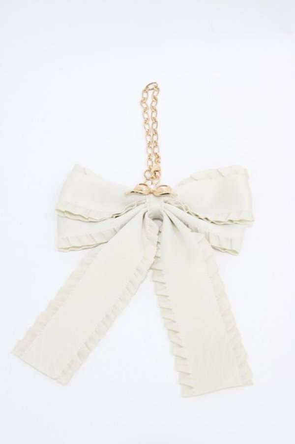 画像1: m petit by misako / AMリボンBGC  アイボリー H-25-10-15-012-LO-ZA-NS-ZH (1)