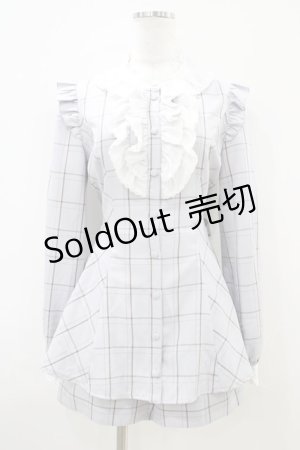 画像: Secret Honey / アクセサリーリボン長袖セットアップ Free ブルー H-25-10-15-025-CA-OP-NS-ZH