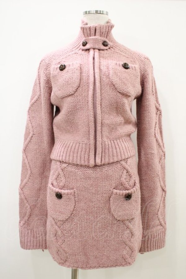画像1: AND MARY / Snow knit set up Free ピンク H-25-10-15-026-0-OP-NS-ZH (1)