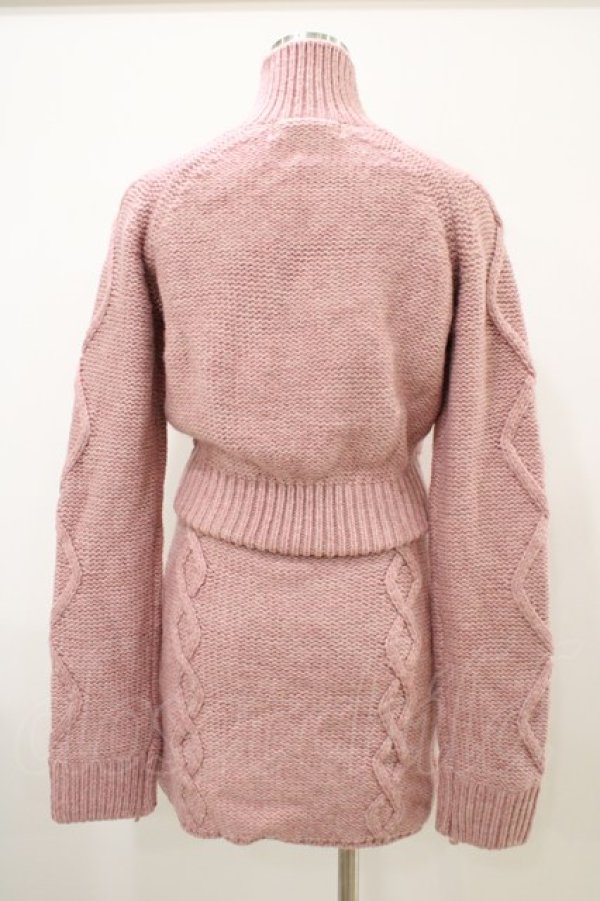 画像2: AND MARY / Snow knit set up Free ピンク H-25-10-15-026-0-OP-NS-ZH (2)